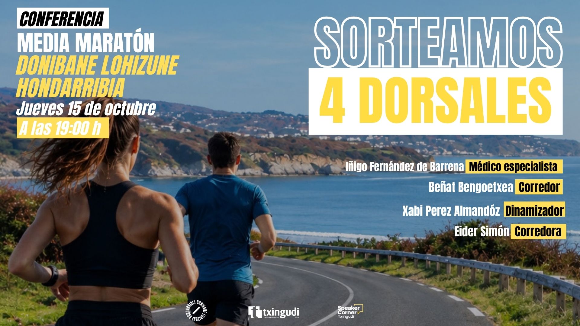 Conferencia sobre la Media Maratón Donibane Lohizune-Hondarribia en Parque Comercial Txingudi